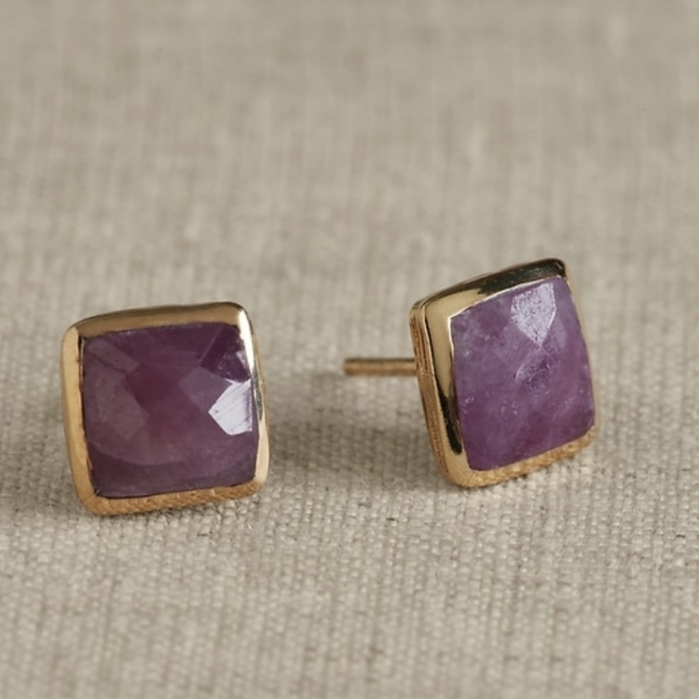 Aureus + Argent  ruby earrings
